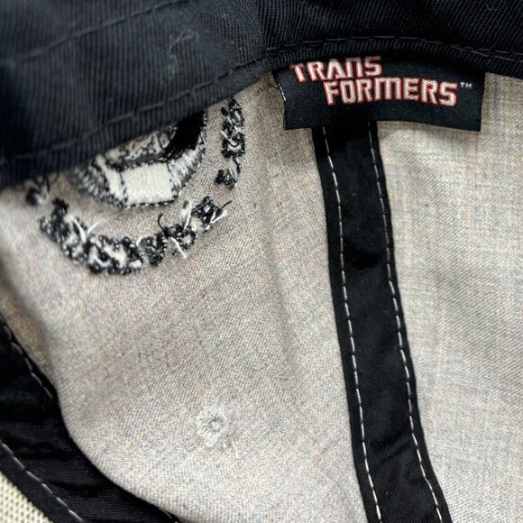 Vtg Transformers Baseball Cap OSFM Gray Denim Futuristic Y2K Nostalgic Cartoon - Picture 7 of 9